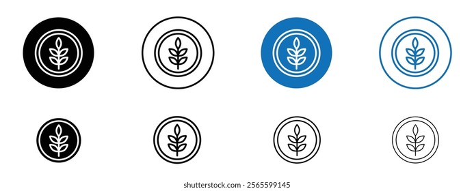 Fibre icons in black and blue colors