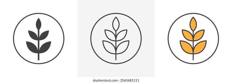 Fibre icons in black and colored versions