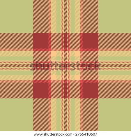 Fibre seamless textile fabric, independence day pattern plaid check. 60s vector background texture tartan in red and lime colors palette.