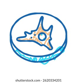 vetor de esboço de ícone de imunidade de células fibroblásticas. sinal de imunidade de células fibroblásticas. ilustração de símbolo isolado