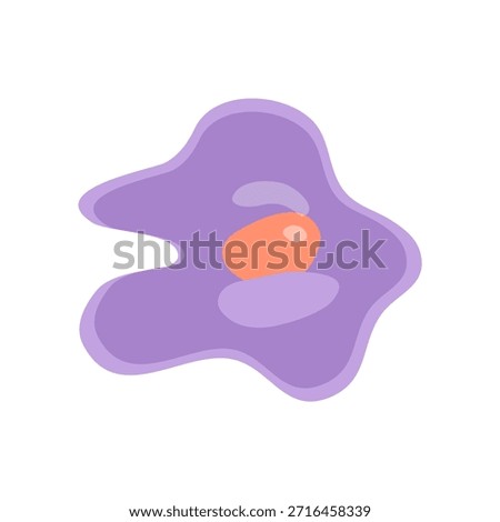 Fibroblast Vector Illustration. Vector illustration depicting human immune cells, including macrophages and mast cells, showcasing the biology of the immune system and monocyte types in immunology