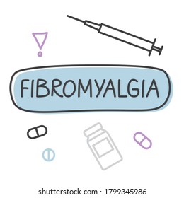 Fibromyalgia disease concept- vector illustration