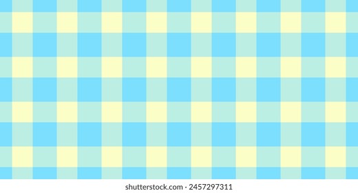 Fibrous fabric check background, part vector pattern tartan. Suite textile plaid texture seamless in light and cyan color.