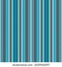 Fibrous seamless vector background, vintage stripe textile vertical. Repetitive lines pattern fabric texture in cyan and white colors.