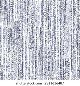 A fibrous surface with vertical striations alternating in white and blue. Streaked texture background. Seamless pattern. Abstract vector.