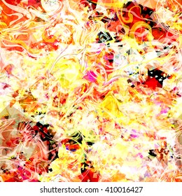 The fibrous uneven friable surface. Yellow, red and white with a few dark spots. Seamless abstract vector background
