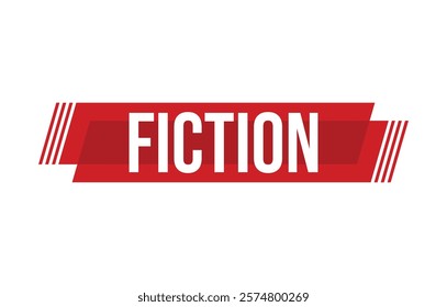 Fiction banner design. Fiction icon. Flat style vector illustration.