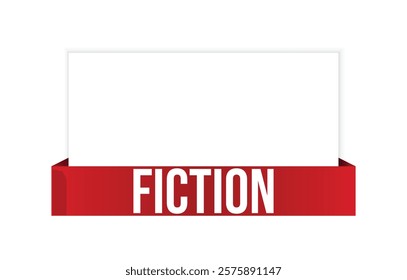 Fiction banner design. Fiction icon. Flat style vector illustration.