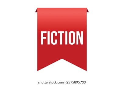 Fiction banner design. Fiction icon. Flat style vector illustration.