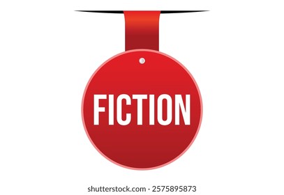 Fiction banner design. Fiction icon. Flat style vector illustration.