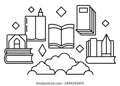 Fiction Novels Art Innovative Line Art Illustration Designs Inspiration