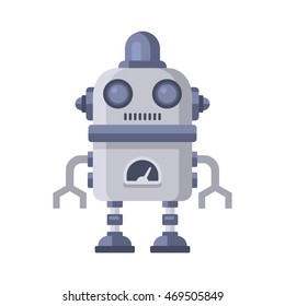 Fiction Robot on White Background. Vector