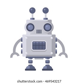 Fiction Robot on White Background. Vector