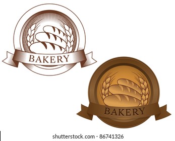 Fictional bakery logo. Vector illustration.
