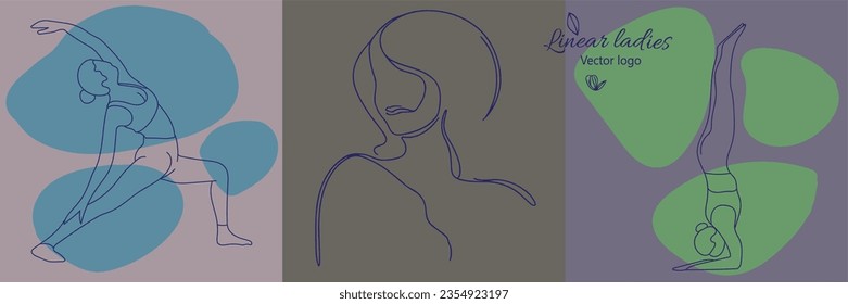 Carácter ficticio. Línea continua, dibujo de rostros y peinado, concepto de moda, mujer belleza minimalista, ilustración vectorial para camiseta, diseño de slogan estilo gráfico impreso