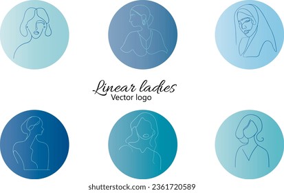 Carácter ficticio. Línea continua, dibujo de rostros y peinado, concepto de moda, mujer belleza minimalista, ilustración vectorial para camiseta, diseño de slogan estilo gráfico impreso