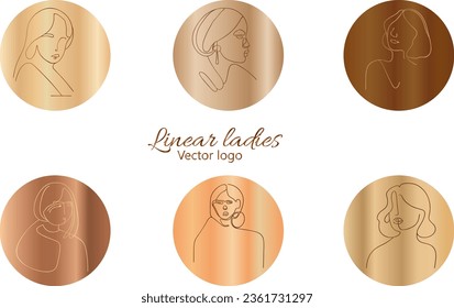 Carácter ficticio. Línea continua, dibujo de rostros y peinado, concepto de moda, mujer belleza minimalista, ilustración vectorial para camiseta, diseño de slogan estilo gráfico impreso