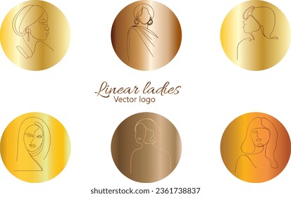 Carácter ficticio. Línea continua, dibujo de rostros y peinado, concepto de moda, mujer belleza minimalista, ilustración vectorial para camiseta, diseño de slogan estilo gráfico impreso