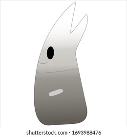 personaje ficticio de fondo blanco. ilustración vectorial.