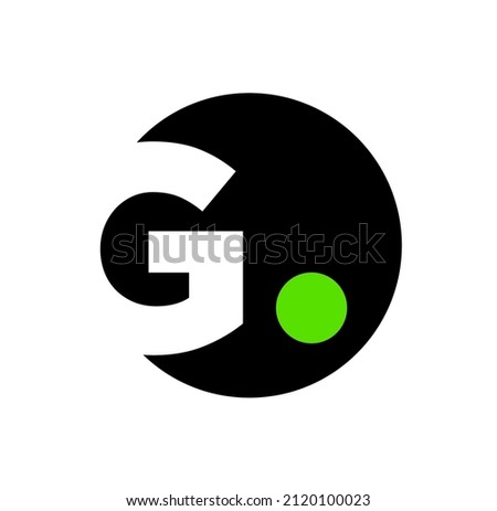 Fictional creative logo design showing the letter G with a dot monogram style. Suitable for modern company branding, corporate identity, initials, and abstract business icons.