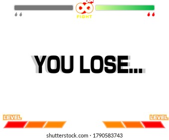 Un marco ficticio de fondo de pantalla al estilo de un juego de lucha. 