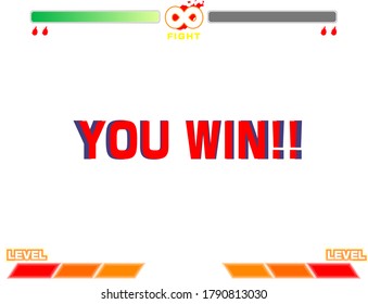 A fictional fighting game-style wallpaper frame. 