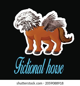 Fictional horse vector design with purfect colour.