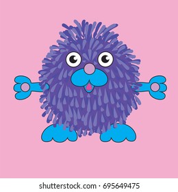 A fictional non-existent fantastic beast isolated by a pink background.