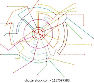 Fictional subway map, public transportation, map, free copy space 
