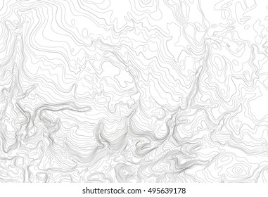 Mapa topográfico vetorial ficcional. Mapa de elevação conceitual gerado. Conceito de fundo do mapa topográfico