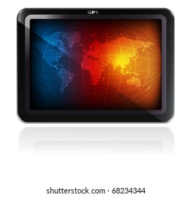 Fictitious design GPS navigator  EPS 10 vector Illustration.