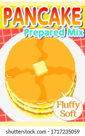 Fictitious PANCAKE Prepared Mix Package Illustration