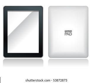 fictitious touch pad without buttons with fictitious name on it