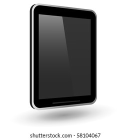 Fictitious touch tablet PC. Vector Illustration.