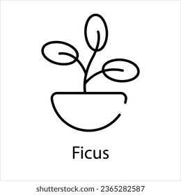 Ilustración de material vectorial de icono Ficus