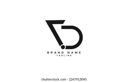 FID, ID, DI, Abstract initial monogram letter alphabet logo design