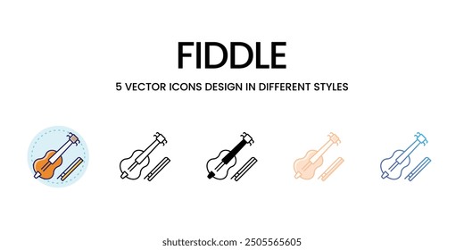 Fiddle icons set vector illustration. vector stock