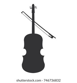 fiddle instrument isolated icon