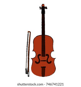 fiddle instrument isolated icon