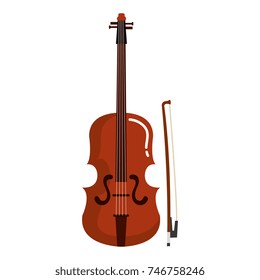 fiddle instrument isolated icon