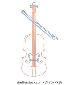 fiddle instrument isolated icon
