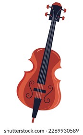 fiddle instrument musical isolated icon