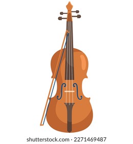 fiddle instrument musical isolated icon