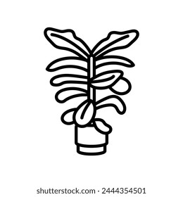 Fiddle Leaf Fig icon in vector. Logotype