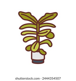 Fiddle Leaf Fig icon in vector. Logotype