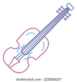 fiddle music instrument icon isolated