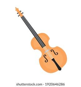 fiddle musical instrument isolated icon vector illustration design