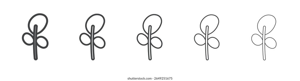 fiddleheads icon simple illustration collection symbol