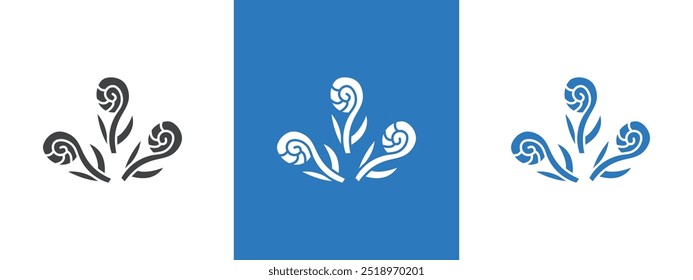 fiddleheads icon thin line illustration