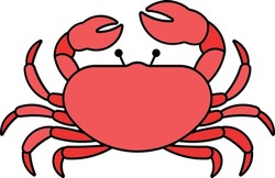 Fiddler Crab crab lobster marine fish Outline